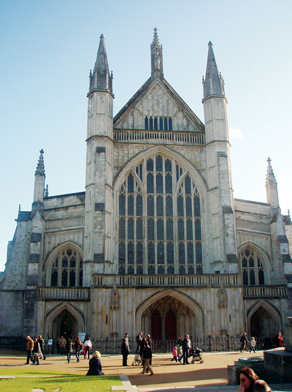 Den gotiske katedralen i Winchester.